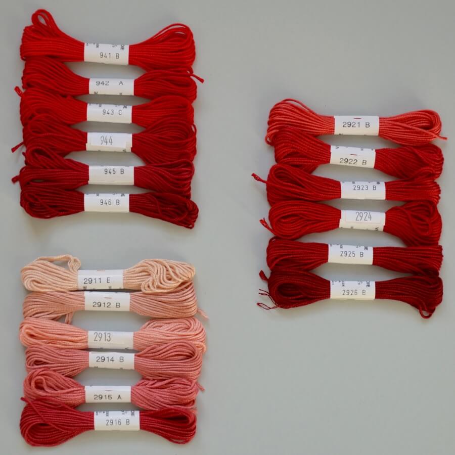 Soie d'Alger, Universal silk embroidery thread, red extra