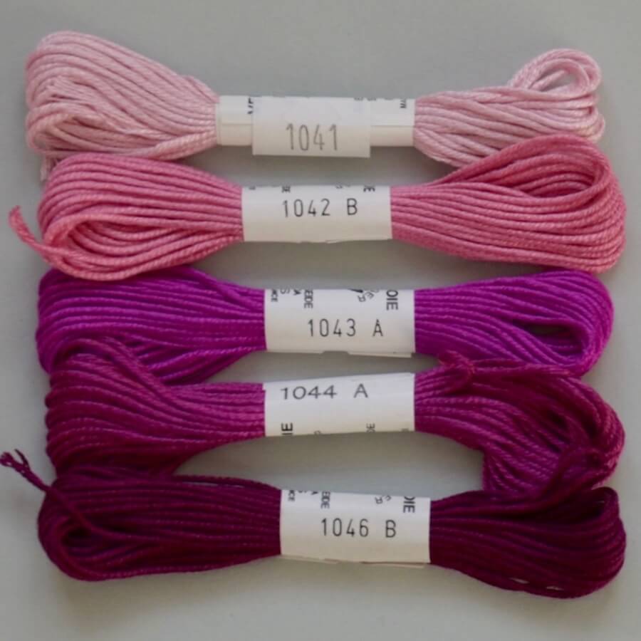 Soie d'Alger, Universal silk embroidery thread, red violet extra